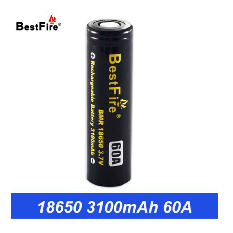 Original BestFire BMR IMR 18650 Battery 2600mAh 60A 2700mAH 50A 3100mAh 3500mAh 40A Capacity Drain Rechargeable Lithium Batteries Black Box Packaging 