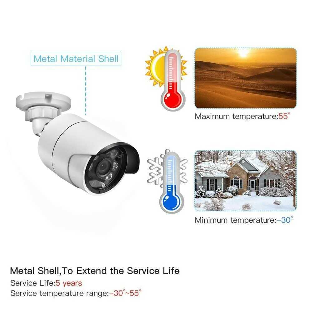 IP Cameras AZISHN AHDM 5.0MP 720P/1080P AHD High Definition Surveillance Camera IP66 metal shell Outdoor 6pcs Array IR LED AHD CCTV Camera 240413