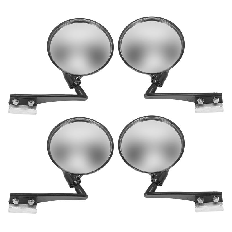 2 Set Of 4 Blind Spot Mirrors Side Convex Wide Angle Round Car Rear View Mirror