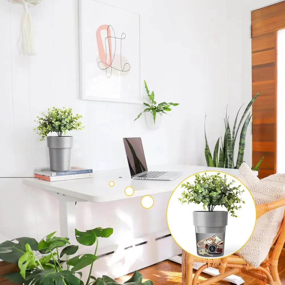 Large Flower Pot Hidden Safe Lock Box Surprise Secret Hideaway Plant Stash Hide Money Keys Jewlery Organizer Other Valuables 240410