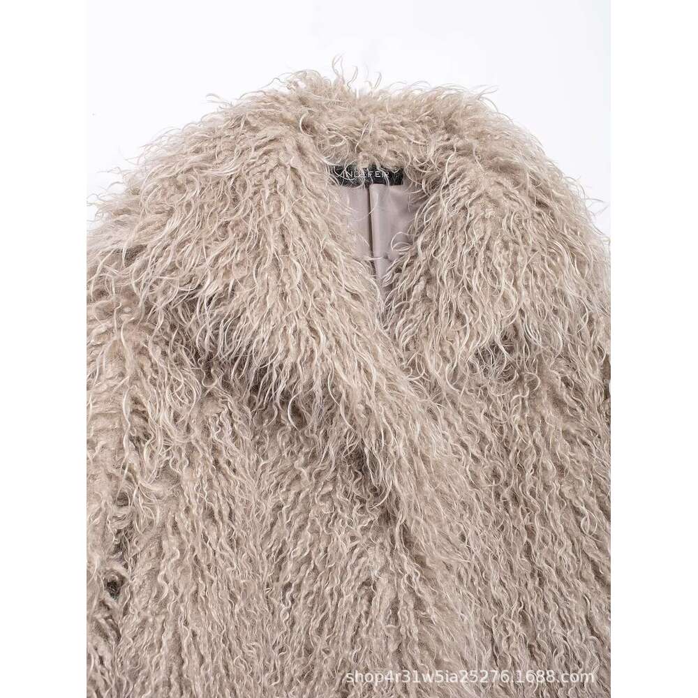 shanshi fur coat women Winter New Women's Fashion Short and Versatile Fur Coat