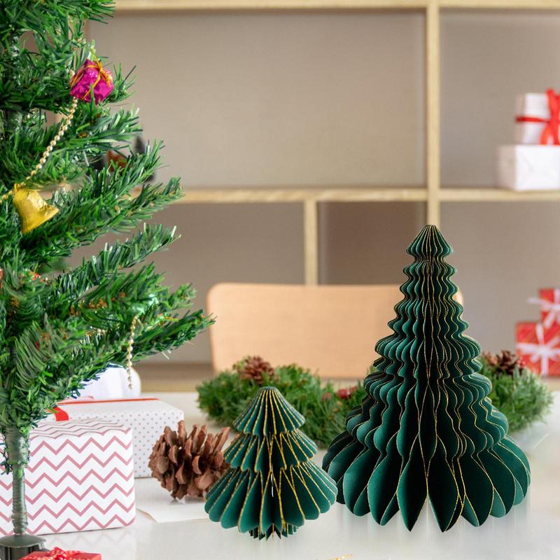 Tree Centerpiece Paper Mini Christmas Christmas Tree Ornaments Party Centerpiece Ornament For Desks Sofas Dinning Tables And smile