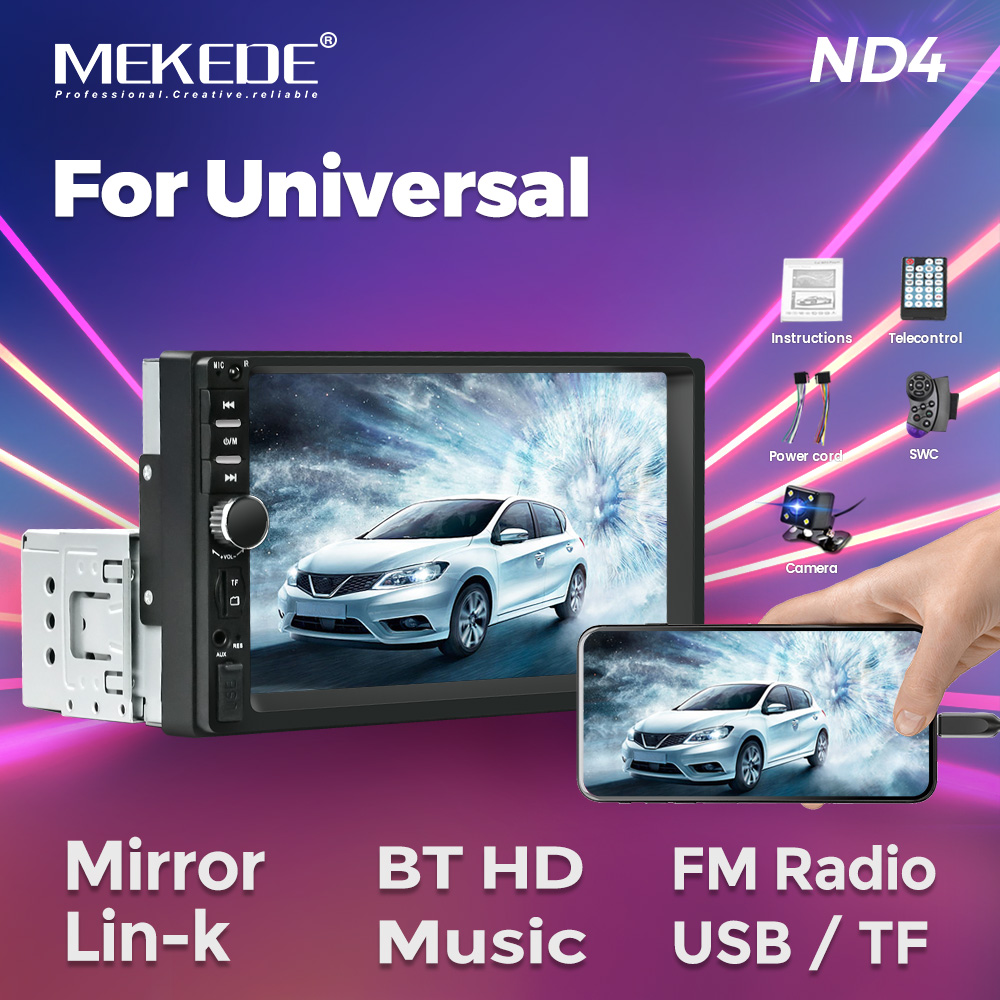 MEKEDE Car Radio 7" HD Touch Screen Autoradio Multimedia Player Auto audio Car Stereo MP5 For Universal SWC USB TF FM Camera