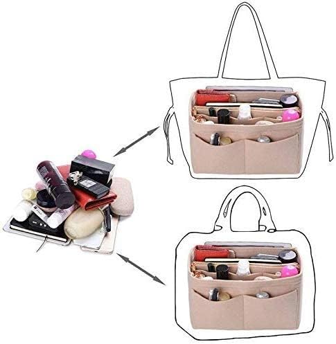 3 Felt Cloth Insert Organizer Fits Women's Baguette Bag Makeup Tote Handbag Organizers Travel Inner Purse Cosmetic Bags 4