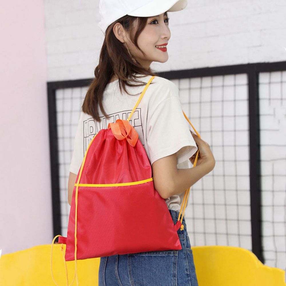 Portable Sport Fitness Travel Outdoor Backpack Drawstring Bag Waterproof Gym Drawstring Sack for Swimming Basketball Yoga