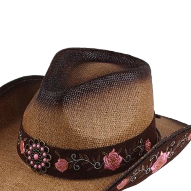 Hat Travel Women Outdoor Cowboy Hat Carnivals Party Headwear Sun Protective Hat smile