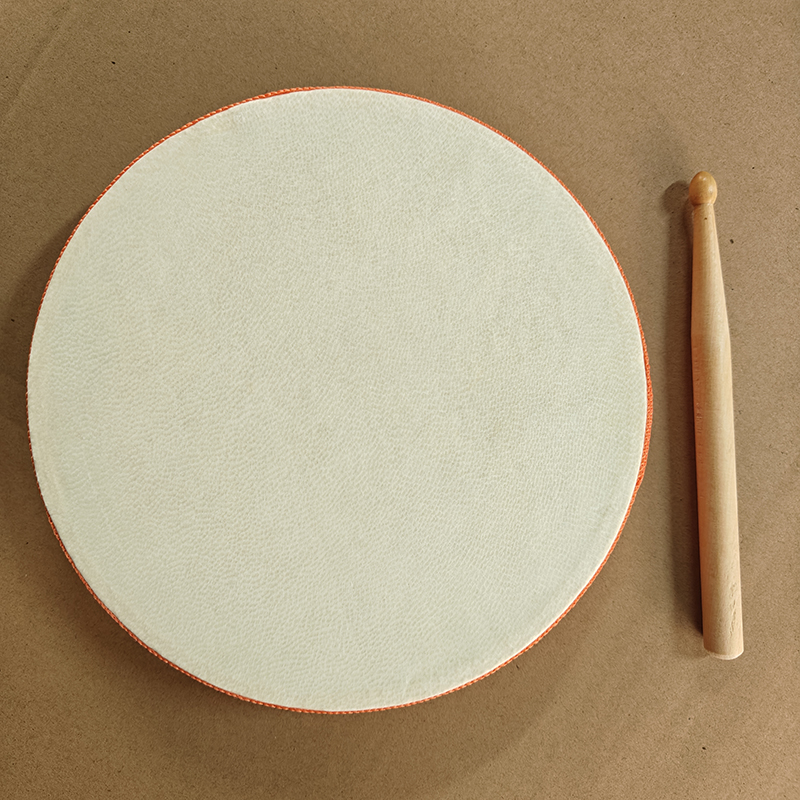 20*20CM Wood Hand Drum Dual Head with Drum Stick Percussion Musical Educational Toy Instrument KTV Party Kids Toddler