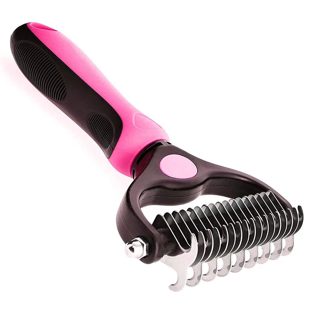 Pet Hair Removal Comb Cat Dog Brush Pet Hair Grooming Tool Puppy Hair Shedding Comb Pet Fur Trimming Dematting Deshedding Brush