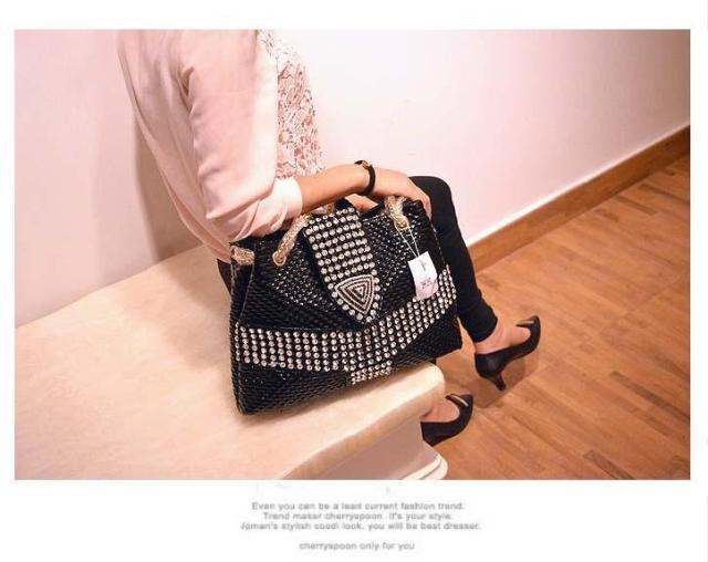 Fashion Dias Women Handbags Genuine Leather Rhie Chian Lady Portable Tote Bag Shoulder Messenger Bags Genuine Leather Check BagVoyage