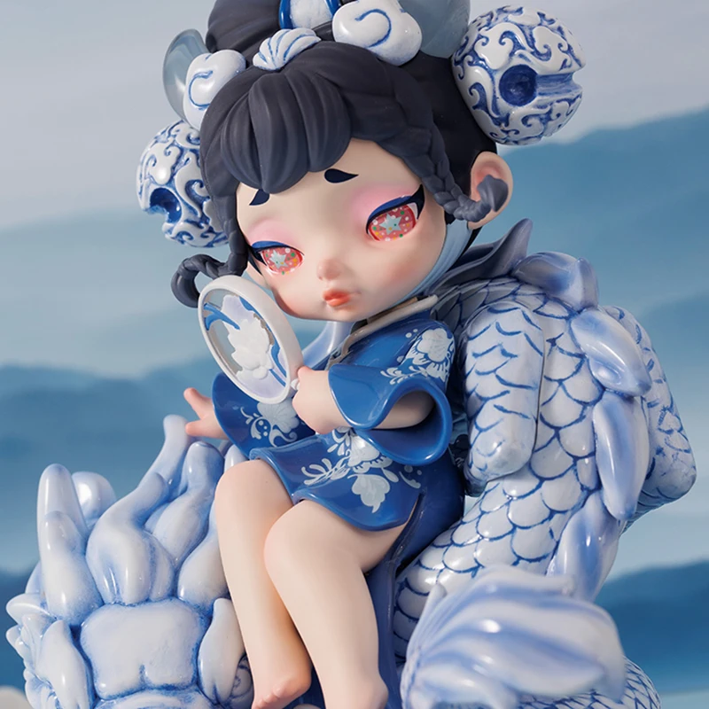 Toycity LAURA Auspicious Snow LUCKY DRAGON 200% Kawaii Ornaments Figurines Home Decor Desktop Model Dolls Gilrs Gift Model Toys