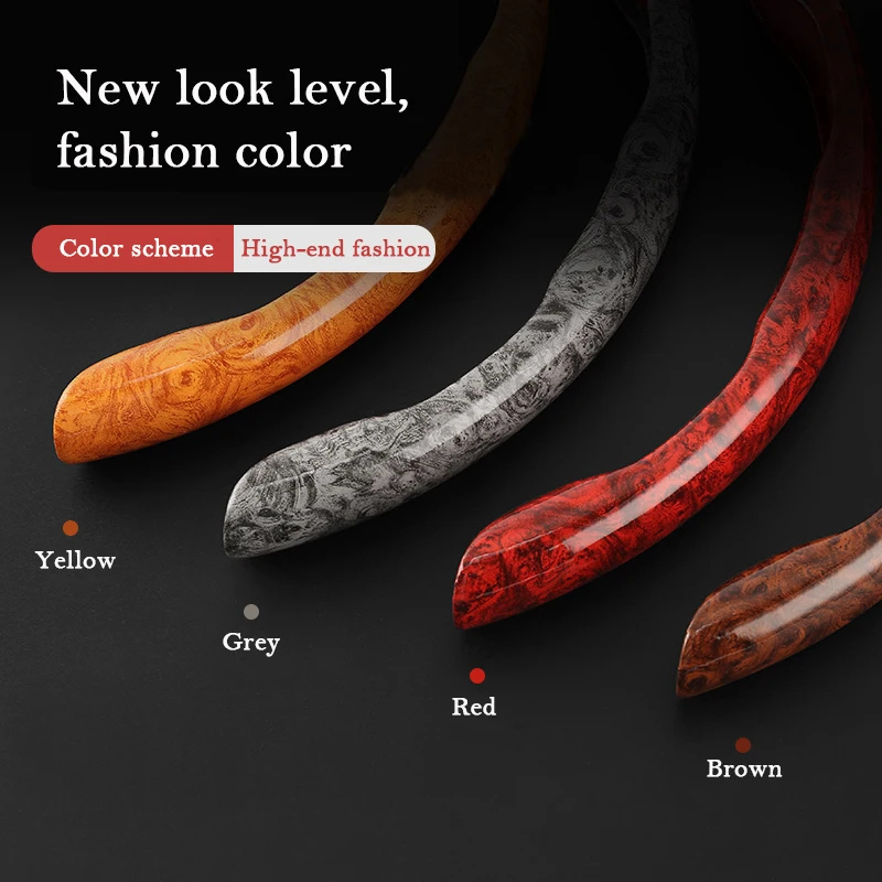 Steering Wood Universal Car Wheel Cover ddmysmile D-Shaped Round Steering Wheel Protective Cover Anti Slip Auto Interior Accessories Smile