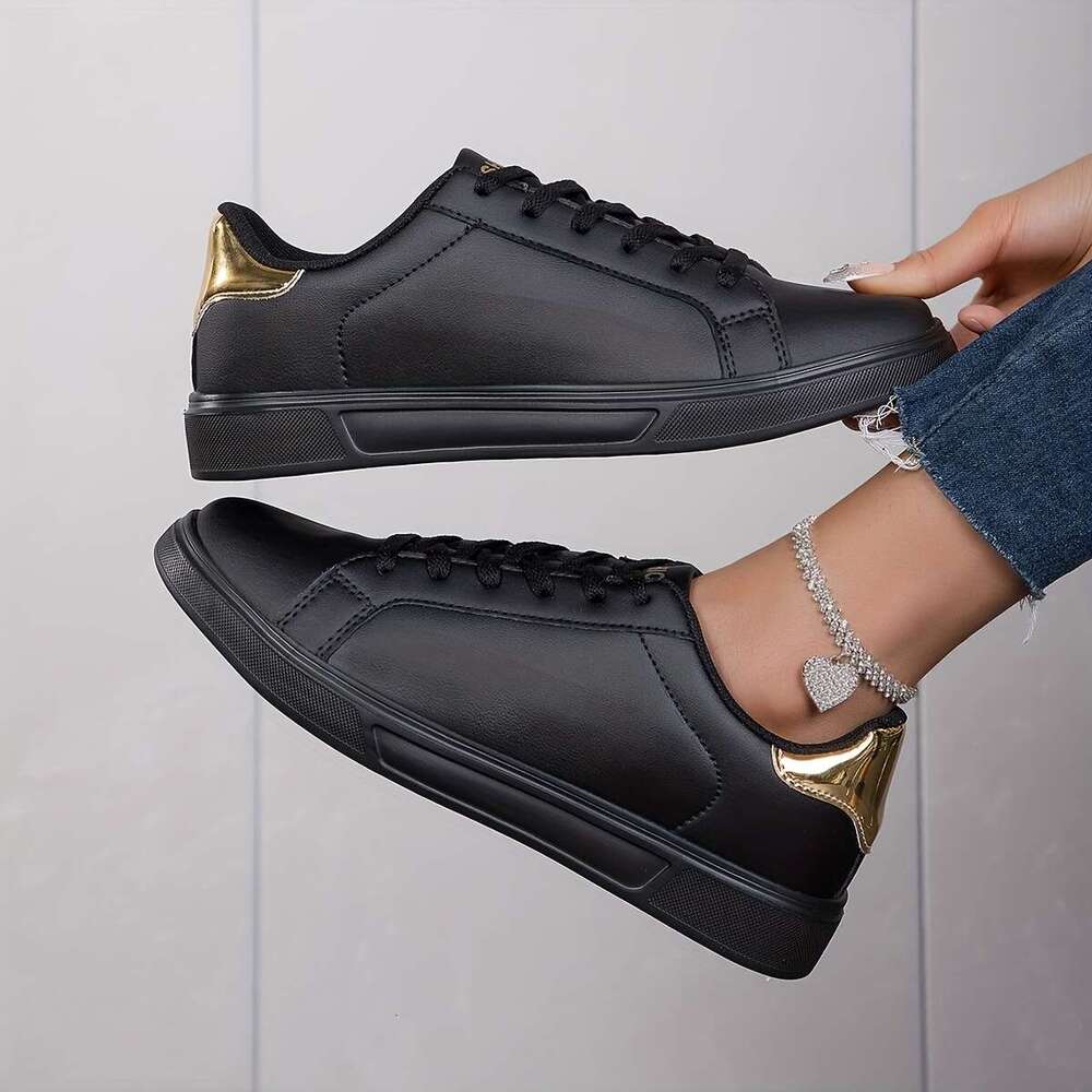Ultra-Soft White Faux Leather Skate Shoes Durable Flat Sole with Anti-Slip Grip Fashionable Preppy Sneakers for Casual, Versatile Wear - Lightweight,