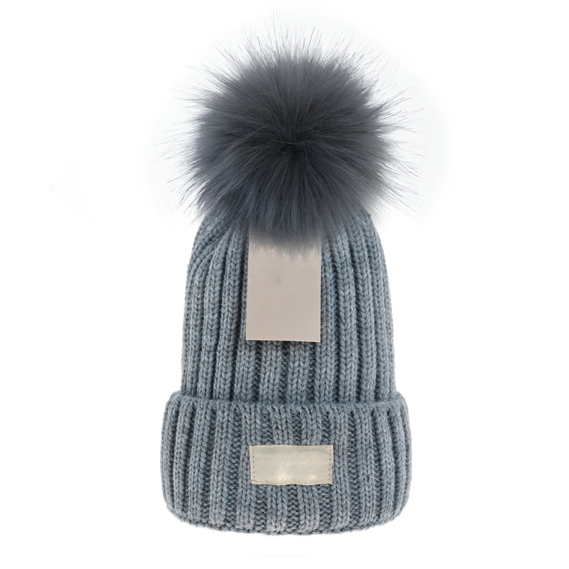 Women Knitted Caps 7 Colors Big Hairy Balls Warm And Soft Beanies Brand Crochet Hats Wholesale