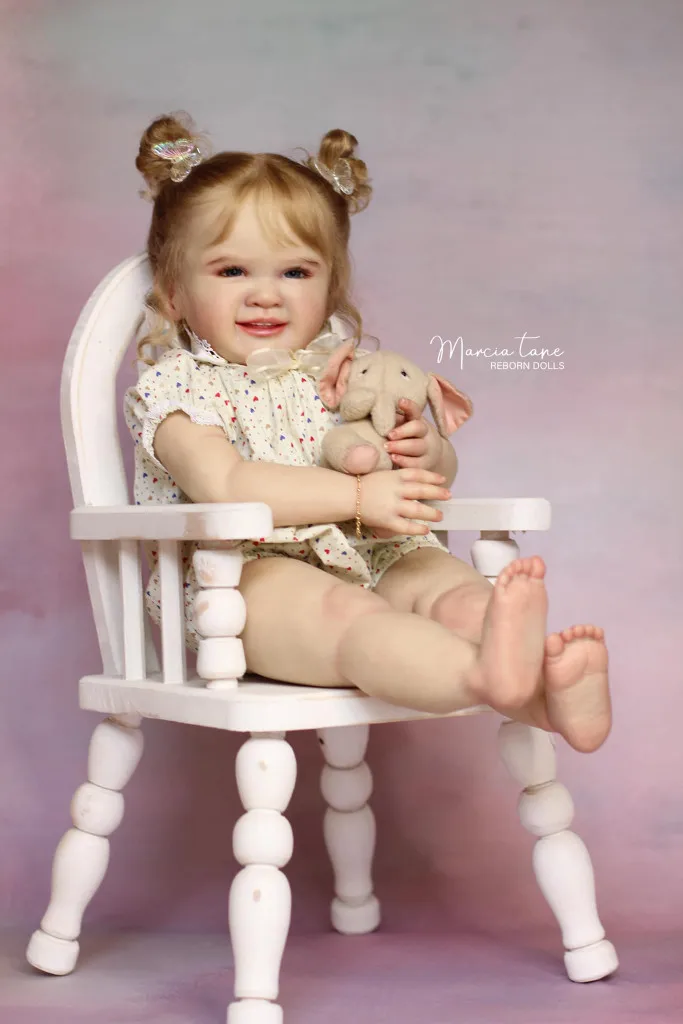 NPK 28inch Reborn doll kit Renata Soft vinyl fresh color with eyes and cloth body DIY Doll Part