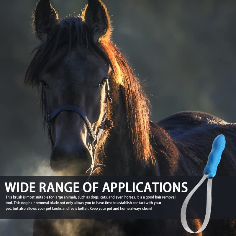 Horse Brush Scraper Sided Shedding Blade Stainless Steel Shedder Sweat Scraper Tool Horse Care Grooming Cleaning Tool