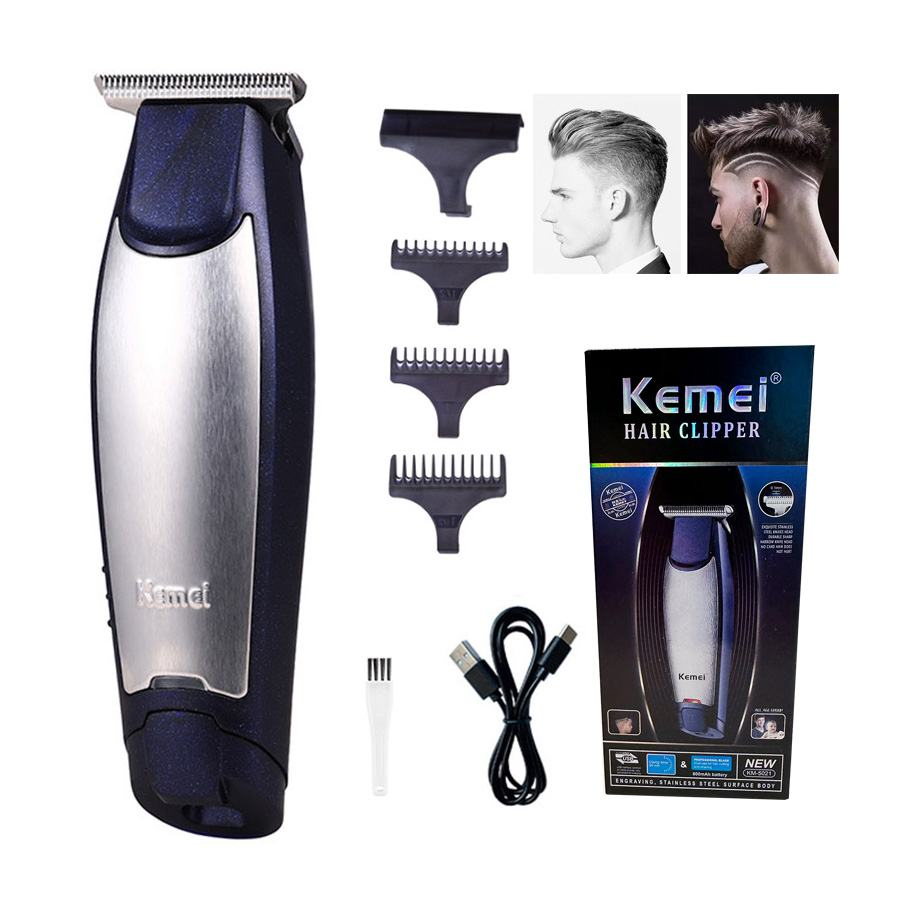 Kemei 5021 Hair Trimmer Electric Hair Clipper Rechargeable Razor Barber Hair Cutting Shaving hine For Man Beard Shaver smile