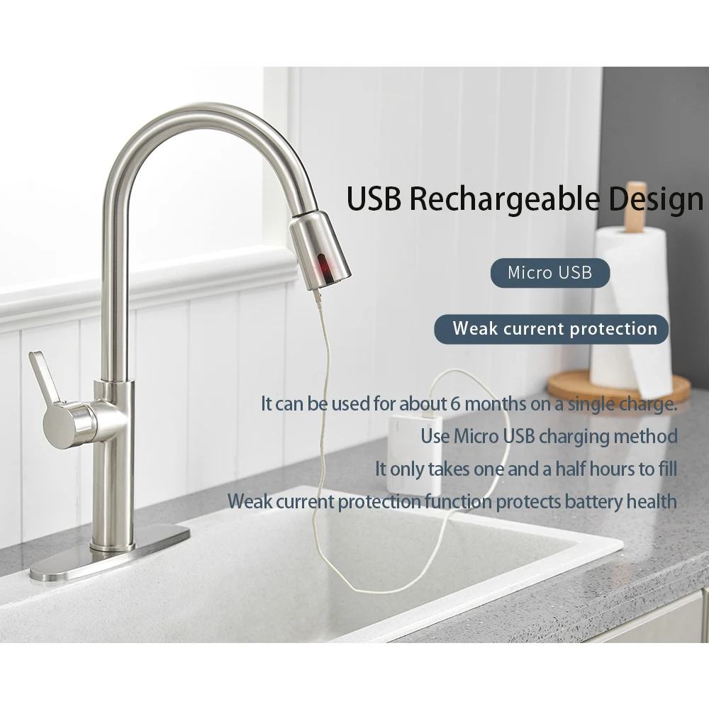 Intelligent Faucet Water-Saving Sensor Mixer Red Light Sensing Automatic Adapter M22/M24 Faucets Nozzle for Bathroom Kitchen2023