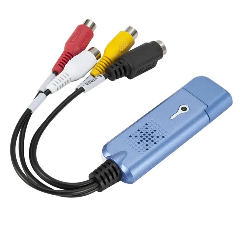 Plug Pc and Play 1 for Easycap USB 2.0 Easy Cap Audio Video Capture Adapter VHS DVR DVD TV Capture Card Converter Video Grabber smile