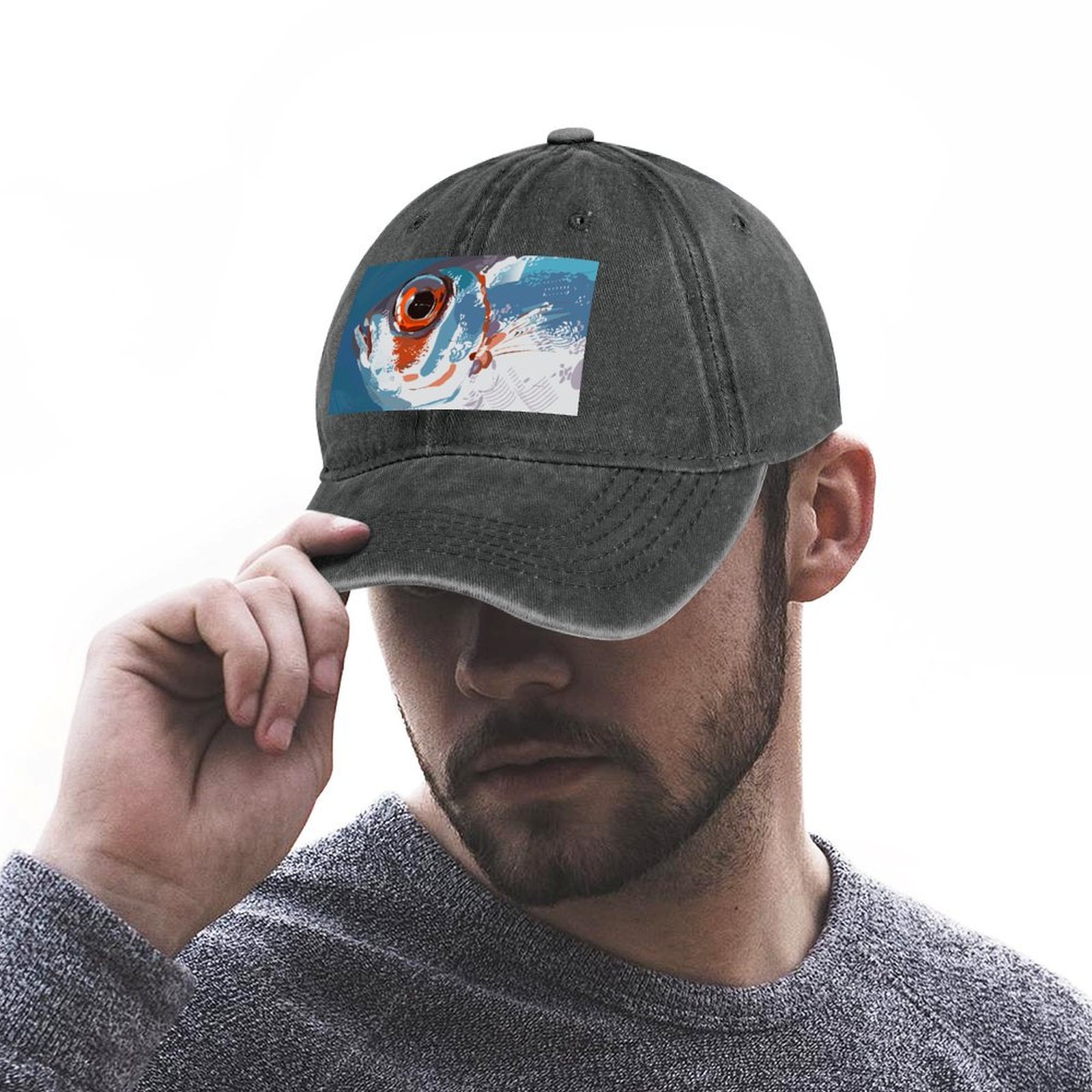 Eye Hat Fish Cowboy ddmysmile Golf Hat Man Summer Hat Big Size Men Brand Women's Smile