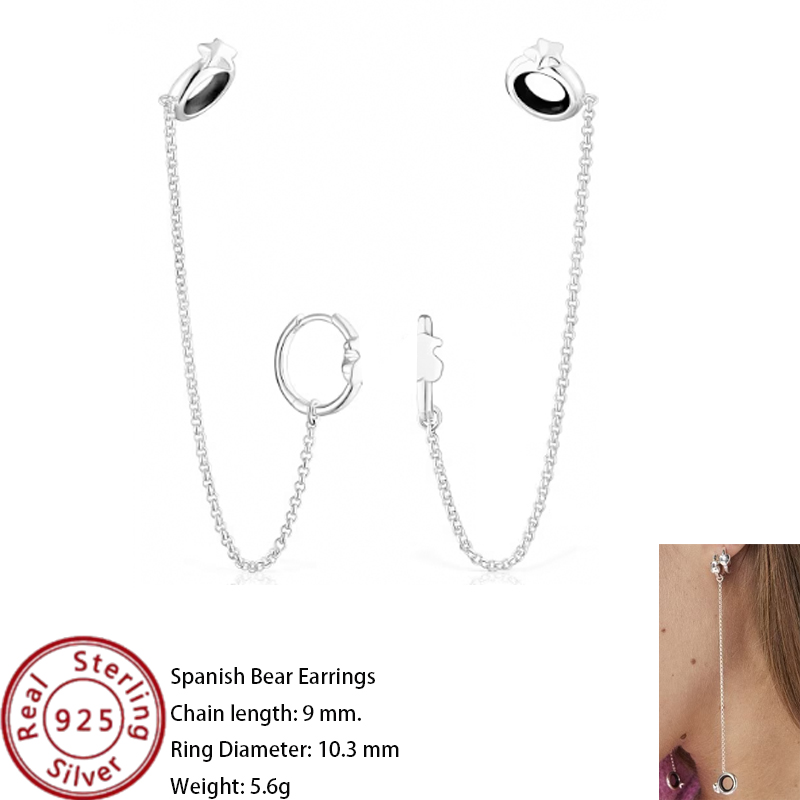 Bear Spanish Charming 2024 Earrings S Sier Jewelry Gift For ddmysmile Ladies Smile