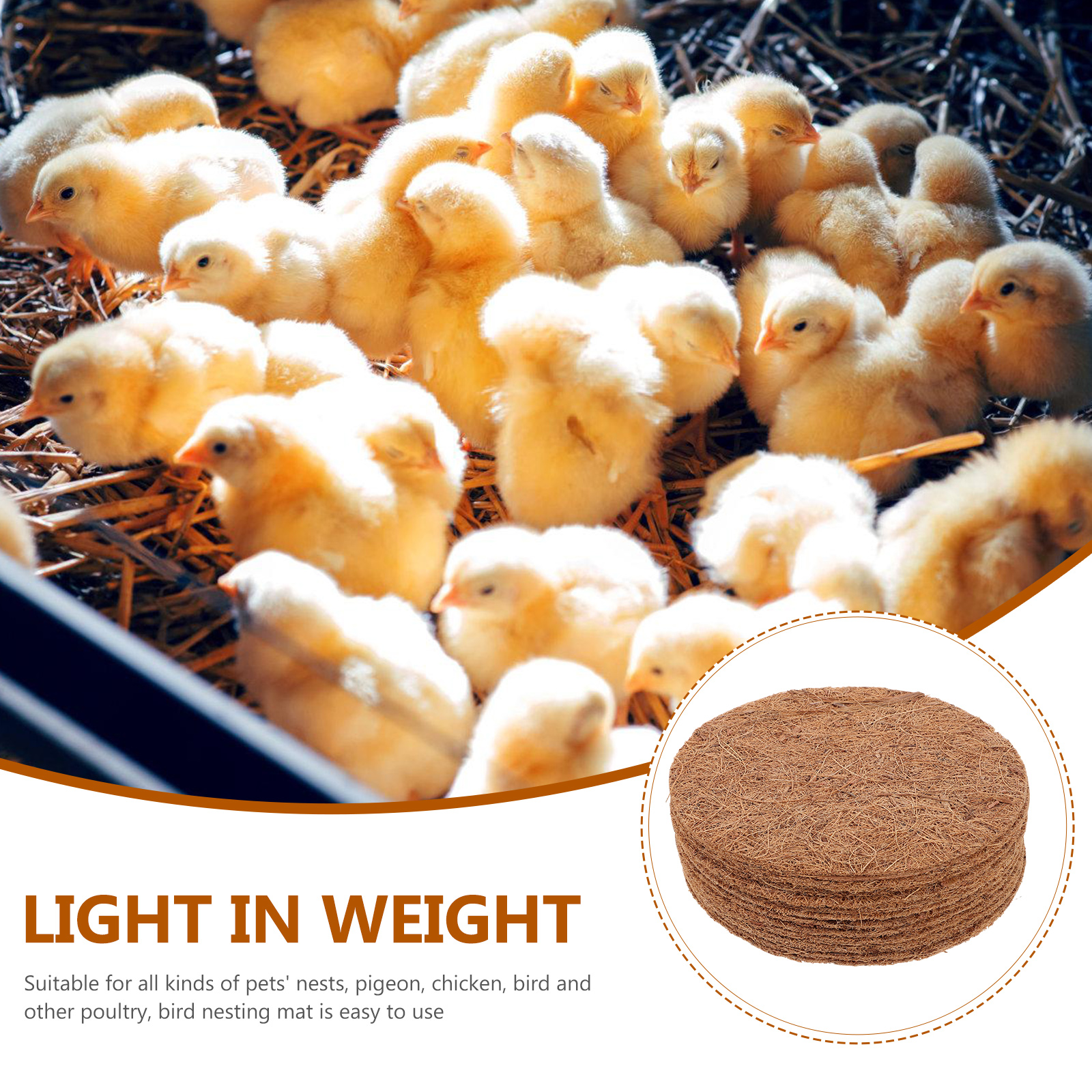 Nesting Pads Coconut Fiber Chicken Parrots Breeding Coop Bedding Bird Cage Mat Box Liners