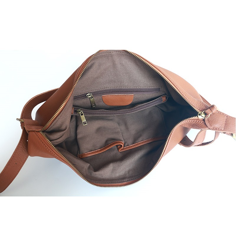 Women Soft Cowhide Crossbody Bags Handbags Woman Casual Hobos Shoulder Bag Solid Color Genuine Leather Tote Female Sac A Main BagVoyage