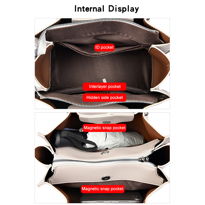 Single-Color Women's Crossover Tote: Spacious & Versatile 2024 Carryall Bag