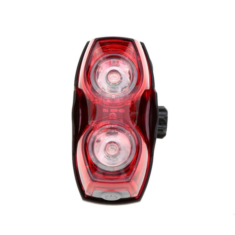 Super Bright Dual-lamp Tail Light Large Wide-angle Design 2 LED 400LM Bike Rear Tail Light 3 Modes IPX4 Without Battery