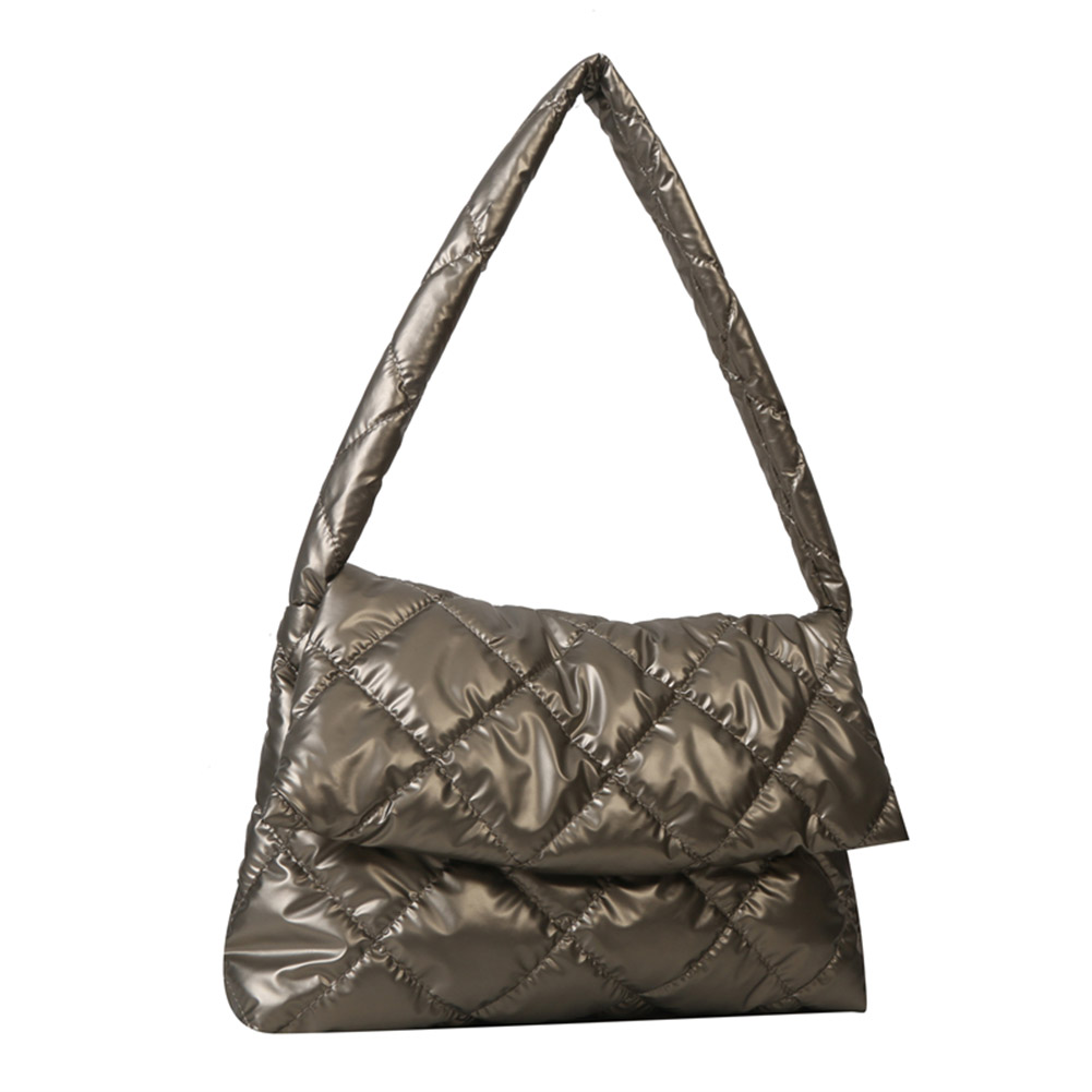 Women Soft Nylon Side Bags Puffy Tote Bag Stylish Large Capacity with Adjustable Strap for Daily Office Use Simple Commute Bag
