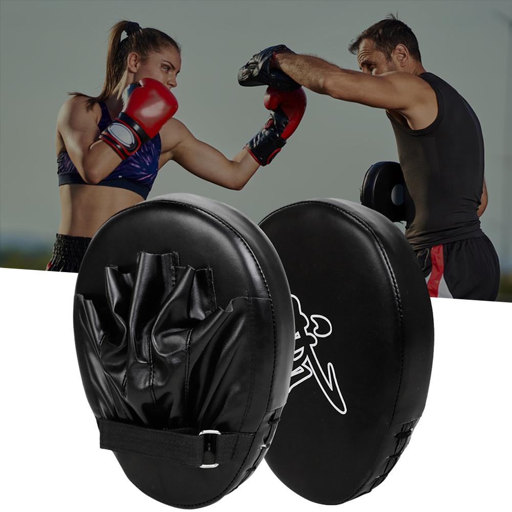 Boxing PU Hand Target Leather 5-Finger Hand Target Wear Resistant Boxing Focus Pads Kickboxing Pads for Martial Arts Training smile