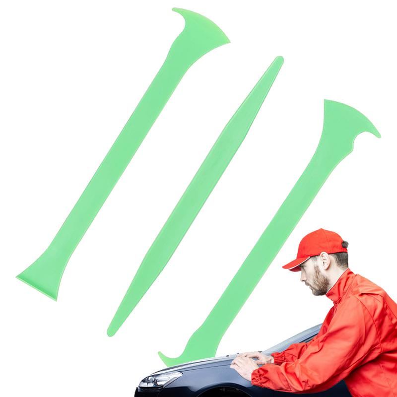Vehicle 3Pcs Window Tinting Tools Car Wrap Tool Miicro Stick Squeegee Window Tinting Kit Corner Scraper Curves Slot Tucking Kit smile