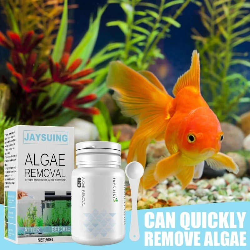50g High Efficiency Algaecide Algae Moss Reduce Control Water Purification Fish Tank Moss Remover Aquarium Algae Removal Powder