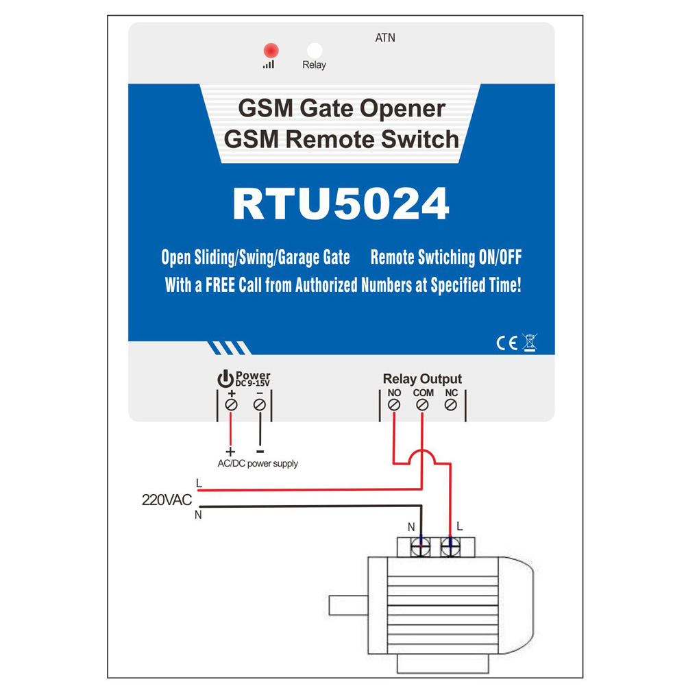 2G GSM Gate Opener Relay Switch Call Remote Controller Phone Shaking Control Door Opener for Parking Systems