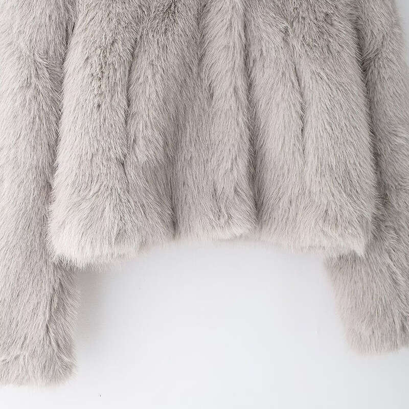 shanshi fur coat women Women's winter warm standing collar faux fur coat