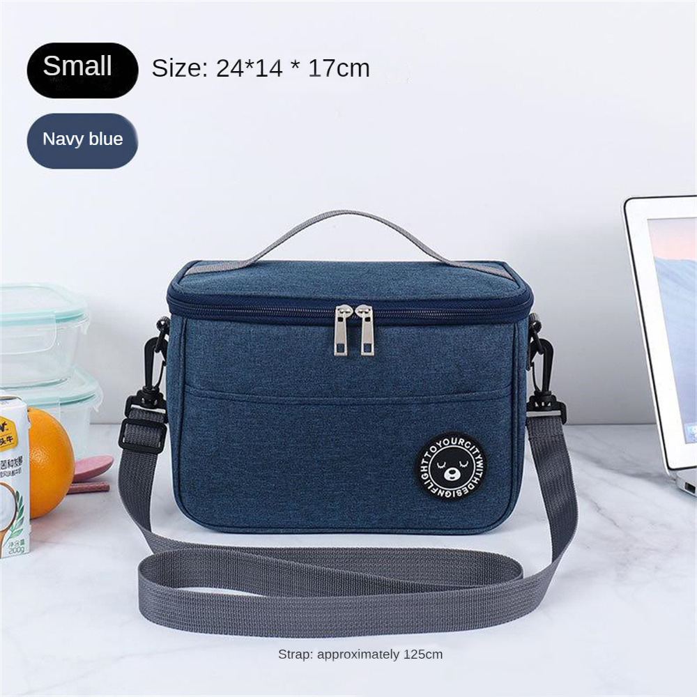 Lunch Portable Bag 1/2/4PCS New Thermal Insulated Lunch Box Tote Cooler Handbag Bento Pouch Dinner Container School Food Storage smile