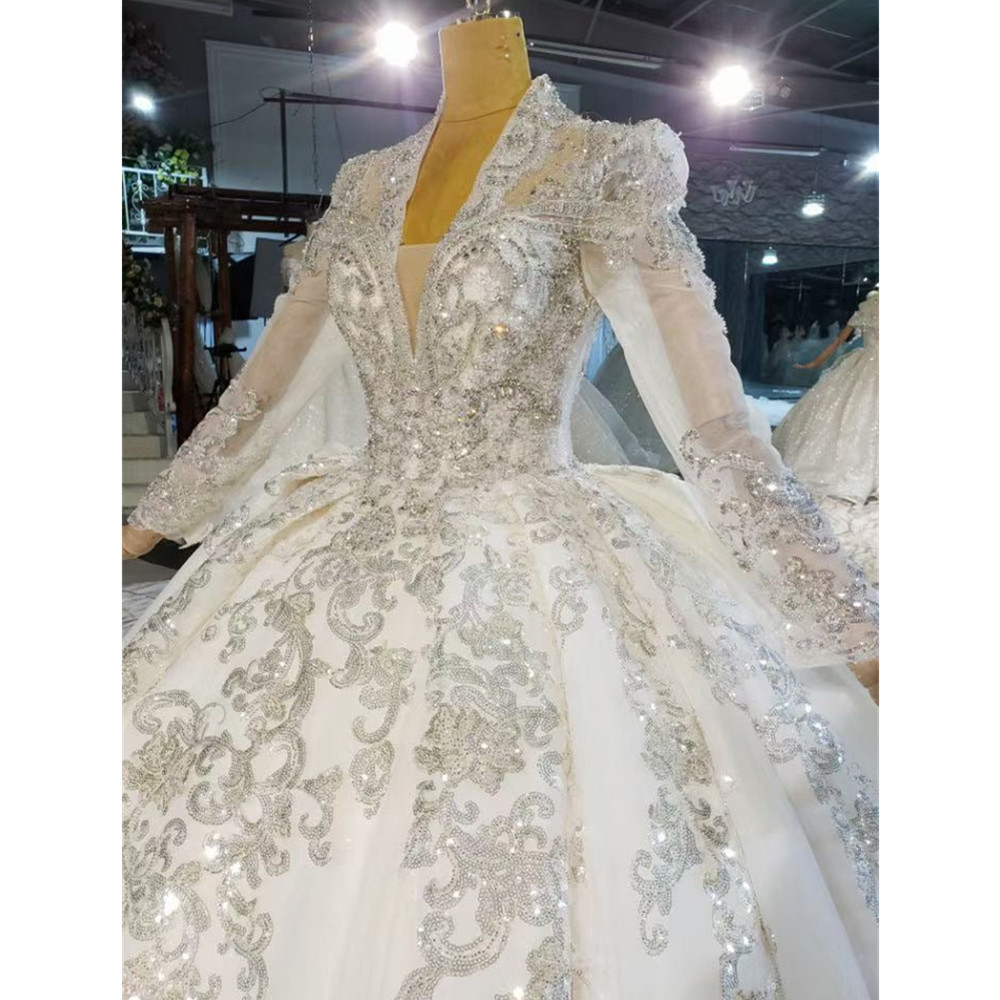 Sparkly Tulle A line Wedding Dress Strapless Off The Shoulder Cascading Ruffles Lace Applique Wave Details Vestido De Noiva Sereia Bridal Gowns 06