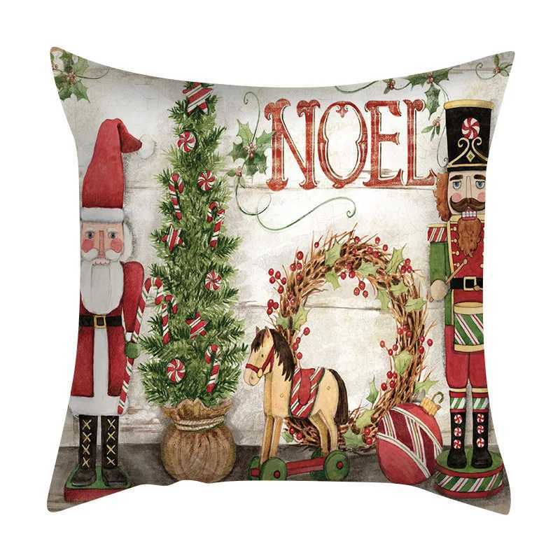 Christmas Box Throwing Holiday He Decorates Soft Cushion Cover Cojines Decorates Para Sof poszewki na Poduszki M241113