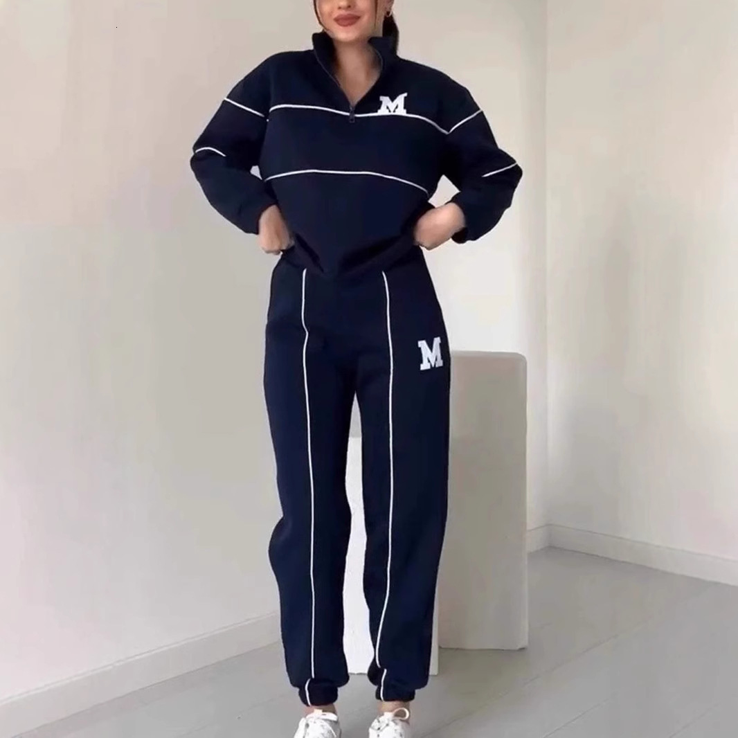 tracksuit women 2024 autumn/winter new hoodie letter long sleeve pants casual sports set
