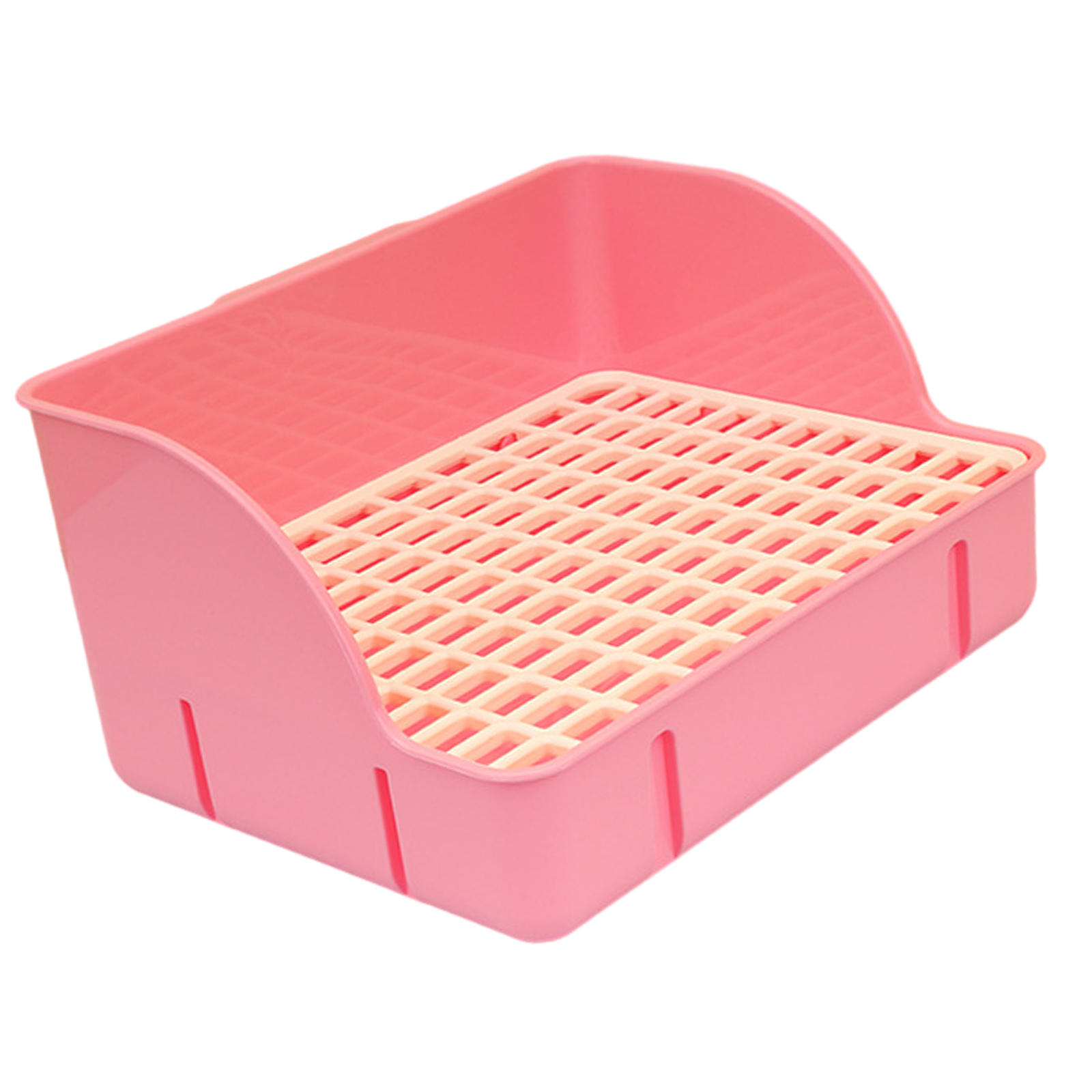 Rabbit Litter Box for Cage Corner Litter Pan Durable Anti Splashing Pet Toilet Corner Toilet Box for Rats Cage Accessories