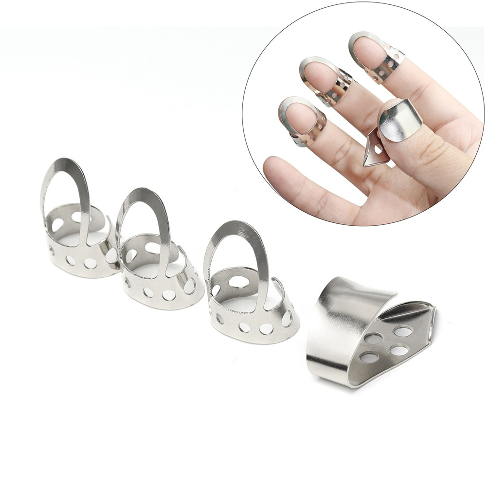 Guitar Plectrum Guitar Pick Hard Wearing Lightweight Resonator Tone Deaf Music Metal Adjustable Banjo For Banjo Dobro Resonator