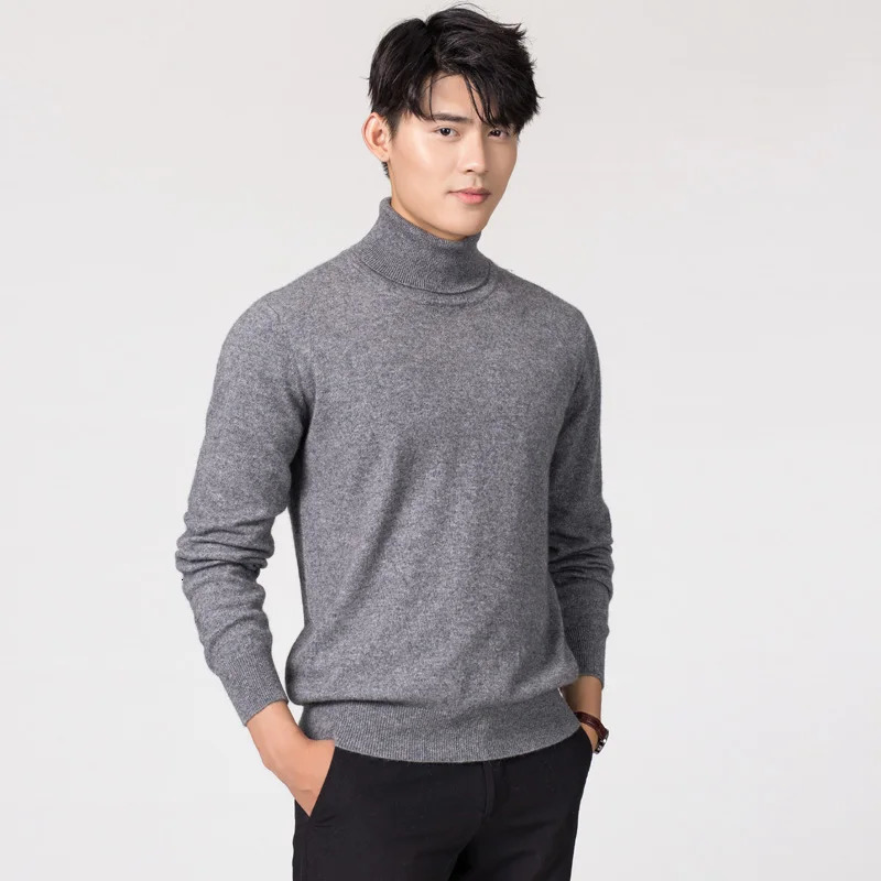 Turtleneck mens cashmere cotton blend sweater autumn and winter woven sweater Ropa Hombre sweater Hiver sweater 241113