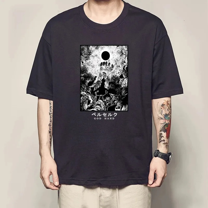 Berserk T Shirts Guts Funny T Shirt Men Cool Manga Graphic T-Shirt Japanese Anime Women Cotton Harajuku Hip Hop Tees Y2k Tops 240409