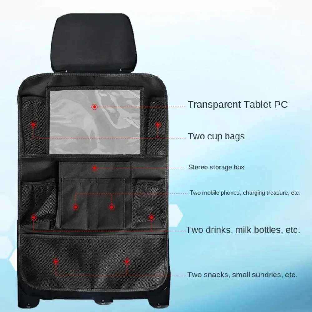 Seat Organizer Back ddmysmile Car With Touch Screen Tablet Holder Storage Bag Large Capacity Classified Car Travel Accessories Smile