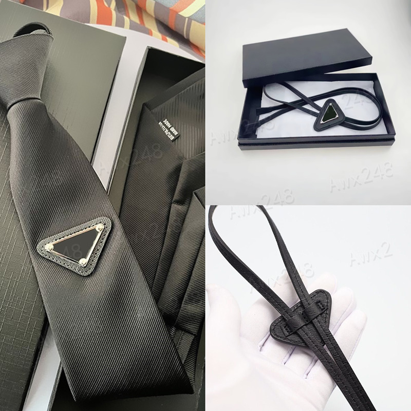 Mens Necktie Luxurys Designer Man Women Ties Fashion Leather Neck Tie Bow For Men Ladies With Pattern Letters Neckwear Fur Solid Color Neckties 4 Colors