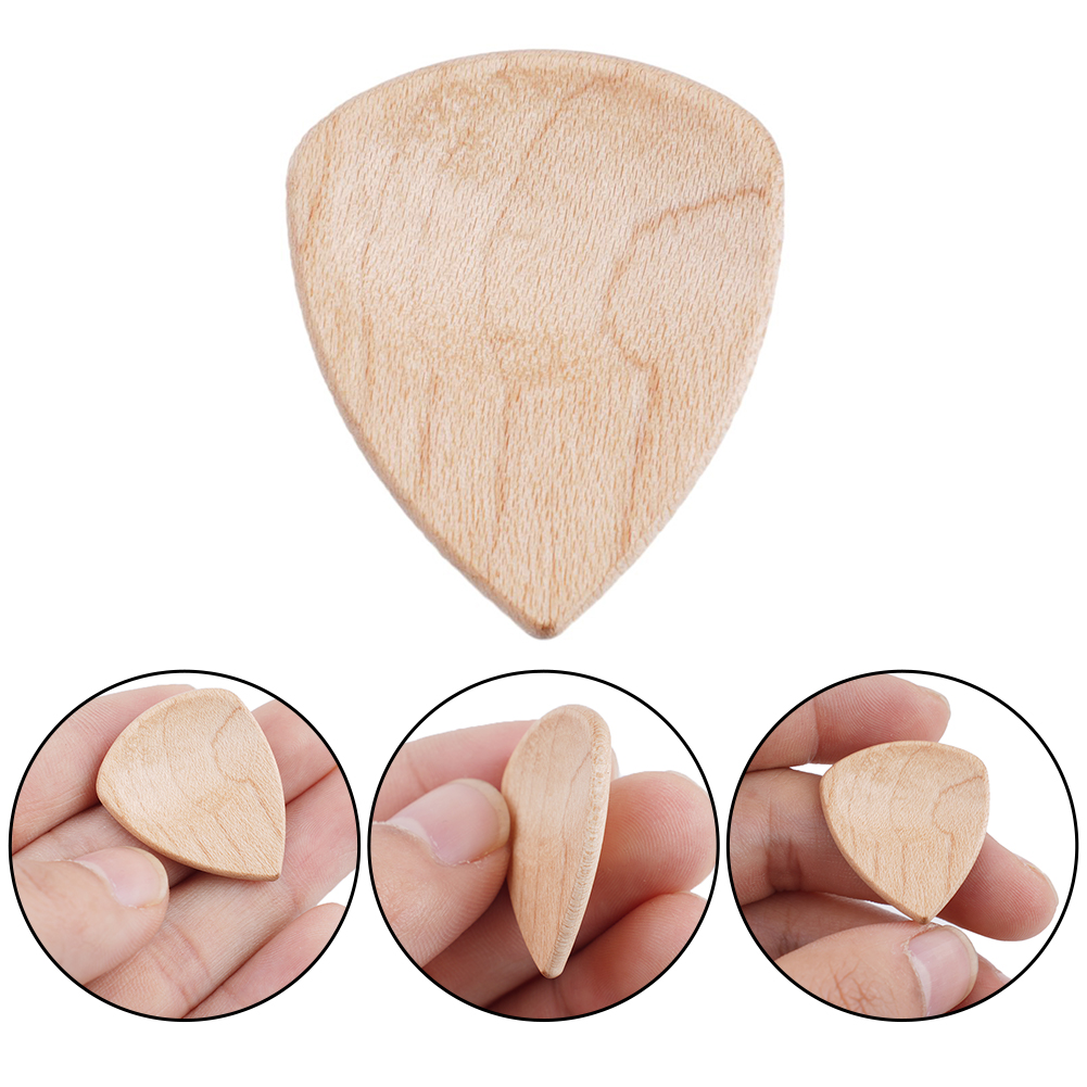 Hand Sanded Wooden Acoustic Guitar Picks, Red Sandalwood Rosewood Colors, Smooth, Ideal for Guitar Enthusiasts