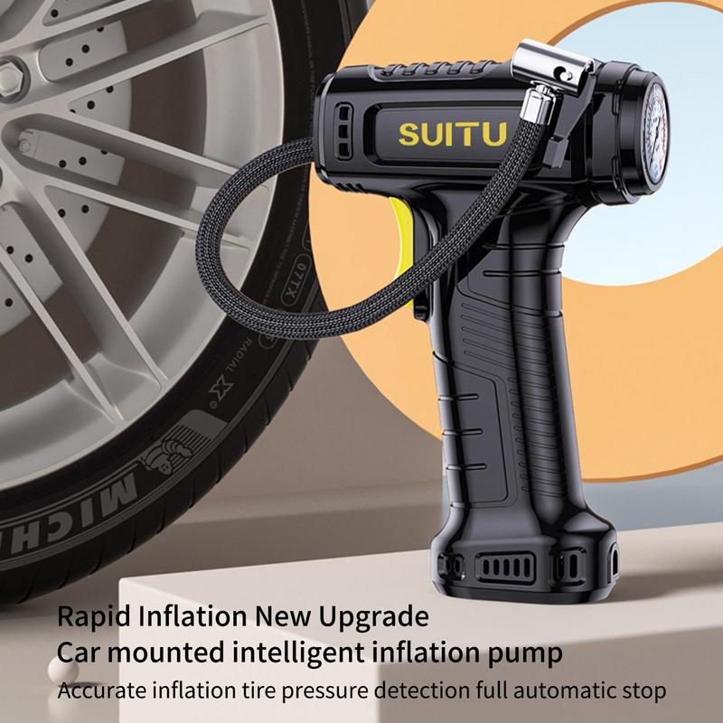 Multifunctional Tire Inflator Air Compressor Tire Inflator Pressure Gauge For Car Tires Bicycle Tire Accessories Car Tyre