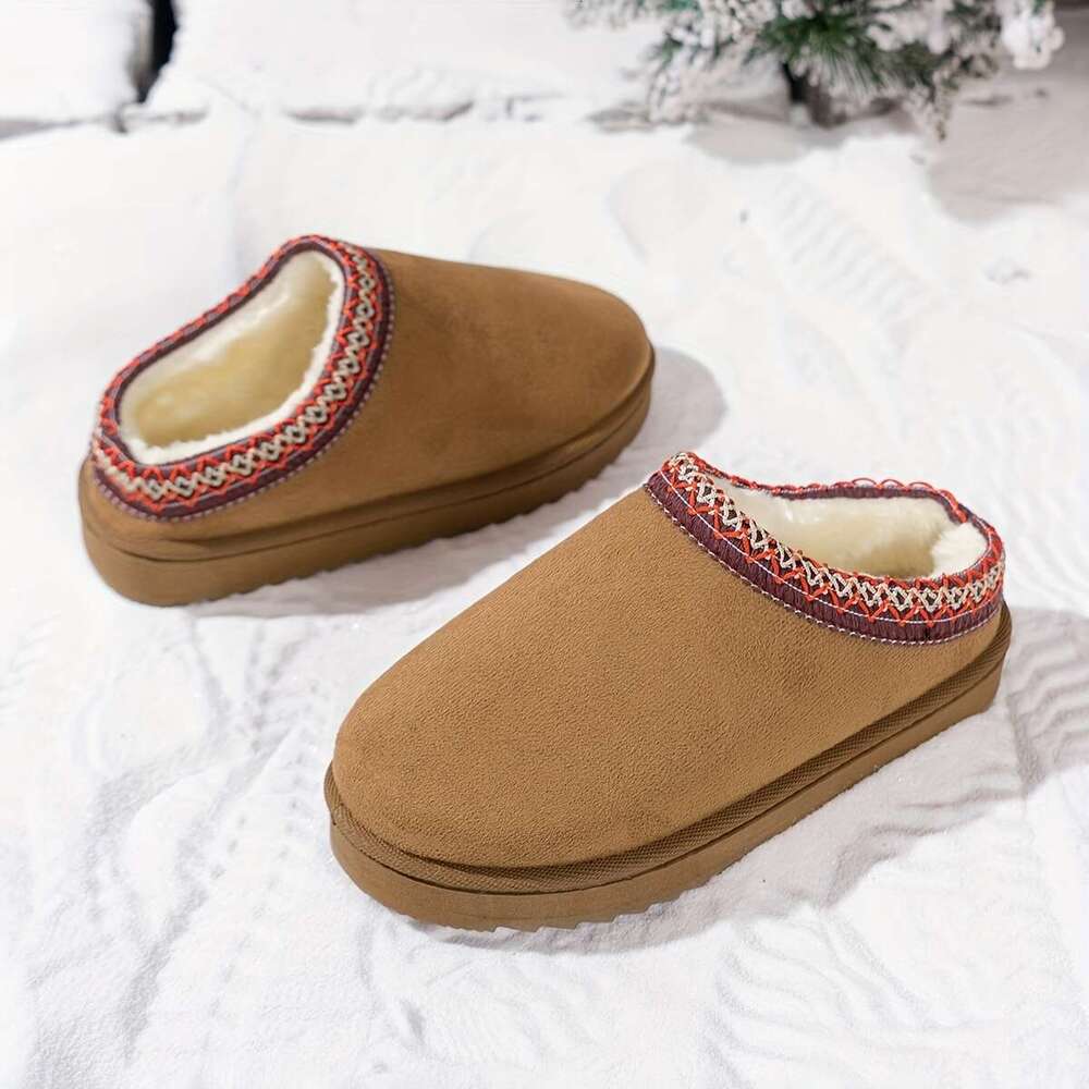 Warm and Comfortable Snow Boots Women: Soft, hot Plush, Non - slip Round Toes, Platform Soles. Great for Outdoor Activities During Cold Winter