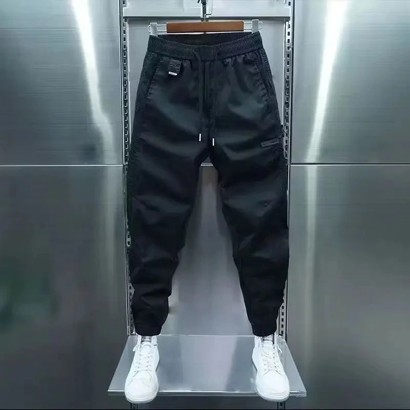 Cotton Joggers cargo pants mens streetwear hip-hop sports pants mens casual harem Trouser summer Harajuku brushed pants mens 241113