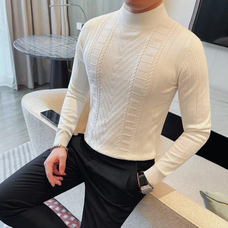 Sueter Para Hombre Autumn Sweater Mens Wear Korean Ultra Thin Fit Casual Knitted Pullover Mens Sweater Large Size 4XL 241113