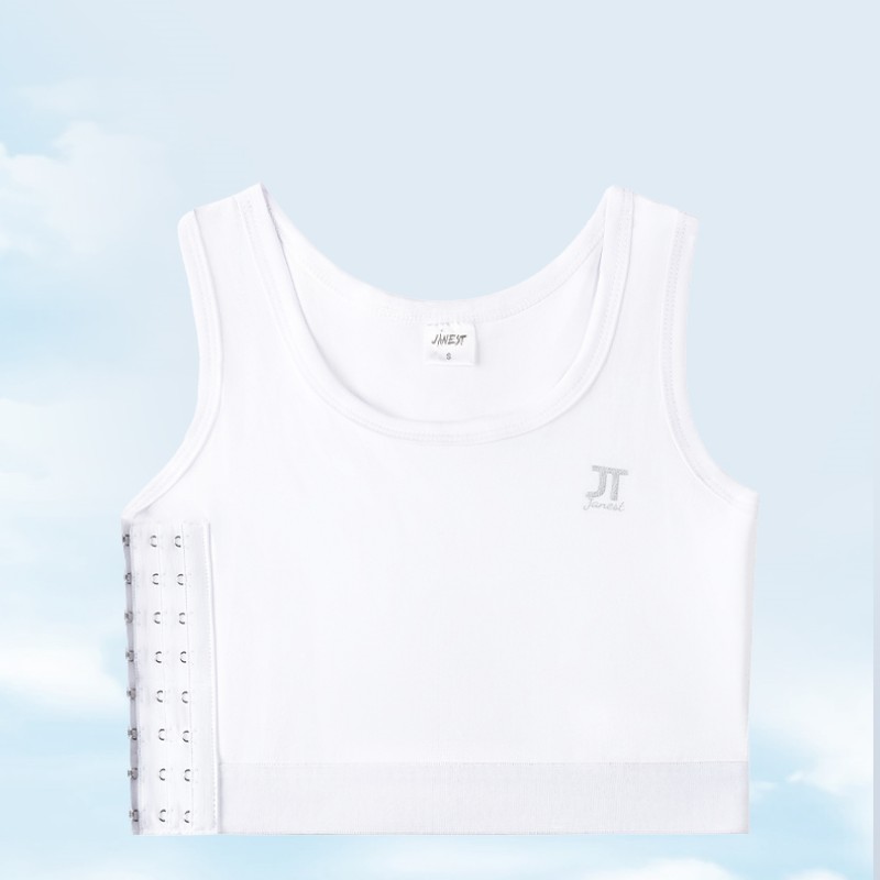 Bandage Chest Binder Adjustable Side Buckle Breast Buckle 3 Row Hooks Flat Trans Binder Tomboy Corset FTM Cosplay Sports Bra